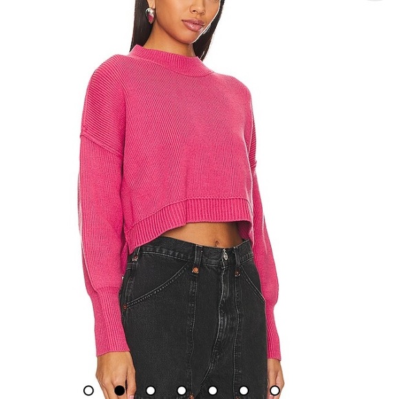 Free People Sweaters - NEW Free People Easy Street Crop Pullover in Pink Fruit